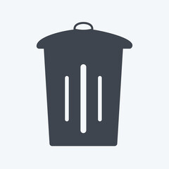 Icon Garbage Bin. suitable for Home symbol. glyph style. simple design editable. design template vector. simple symbol illustration