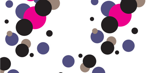 Dark Pink vector red pattern of geometric circles, shapes. Colorful mosaic banner. Geometric background with colored disks.