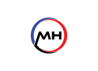 MH Alphabets Letters Logo Monogram