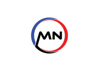 MN Alphabets Letters Logo Monogram