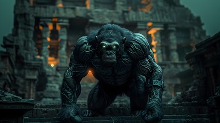 Powerful Primate Prowls Perilous Primeval Ruins