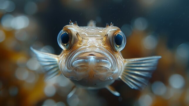  A clearer image of a fish's face with a blurred background