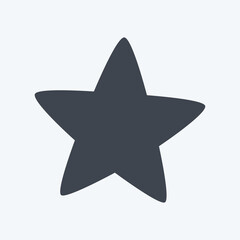 Icon Starfish. suitable for Animal symbol. glyph style. simple design editable. design template vector. simple symbol illustration