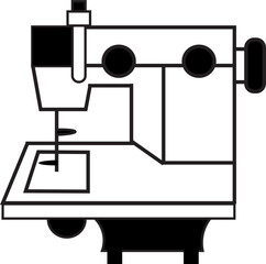 Sewing machine illustration