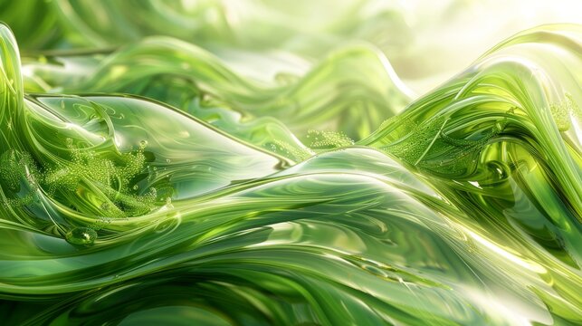  Green-leaf background with sharp, focused image