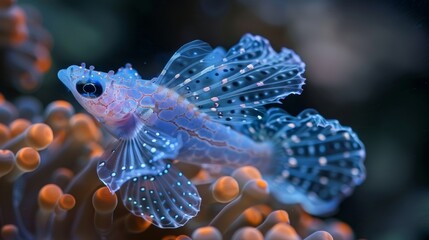  A photo of a fish  in an aquarium