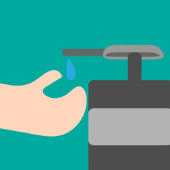 Washing hand illustration