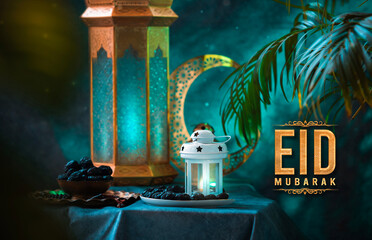Eid Mubarak 2024 background, 2024 Eid festival greeting image