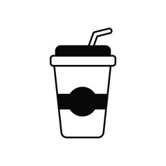 Black Solid Drink vector icon