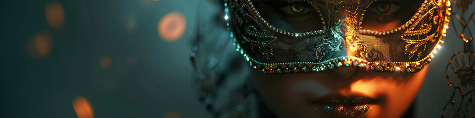 Mystic Masquerade: Unmask Secrets and Revel in Intrigue in a Night of Hidden Identities - obrazy, fototapety, plakaty