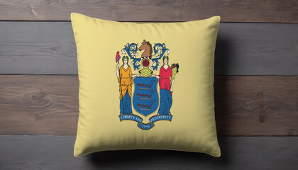 New Jersey Flag Pillow Cover. Flag Pillow Cover with New Jersey Flag