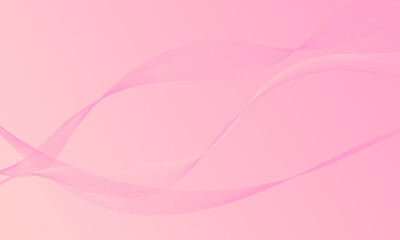 pink light lines wave curves with smooth gradient abstract background