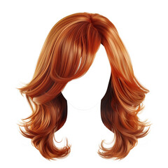 Stylish hair wig with trendy design isolated, AI Generative.