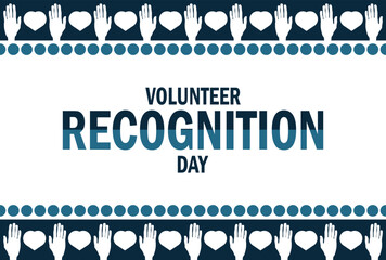 Volunteer Recognition Day wallpaper with shapes and typography. Volunteer Recognition Day, background
