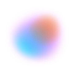 Blurry gradient shape on transparent background