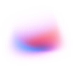 Blurry gradient shape on transparent background