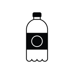 Black Solid Mineral Water vector icon