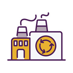 Factory Recycling  icon editable stock vector icon