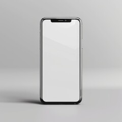 White minimalist smartphone mockup on desk with blank screen for mockup design. ai generated