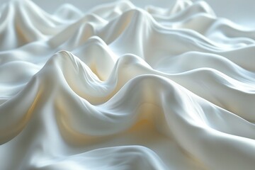 White cloth texture closeup. Macro image of light rippled silk or satin fabric. - obrazy, fototapety, plakaty