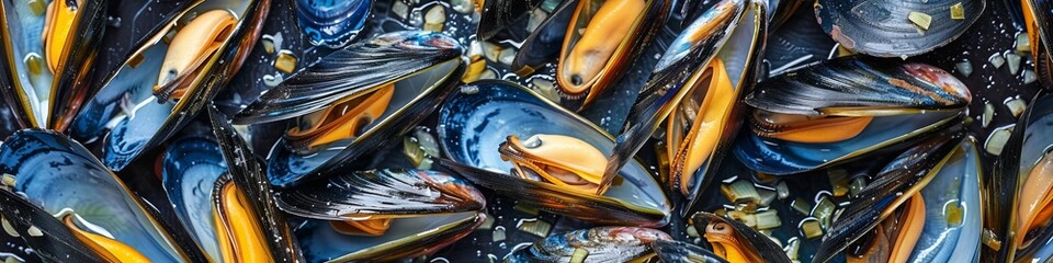 mussel delicacy dish on a plate.