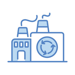 Factory Recycling  icon editable stock vector icon