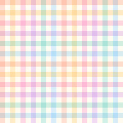 spring plaid or checked pattern, pastel easter plaid Rainbow Plaid Seamless Pattern Colorful plaid repeating seamless illustration suitable for fashion, interiors, Easter, baby shower decor.