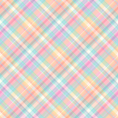 spring plaid or checked pattern, pastel easter plaid Rainbow Plaid Seamless Pattern Colorful plaid repeating seamless illustration suitable for fashion, interiors, Easter, baby shower decor.