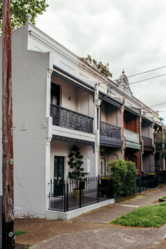 Row of terrace houses in Sydney's inner west
