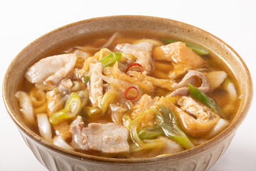 油あげ肉ネギうどん