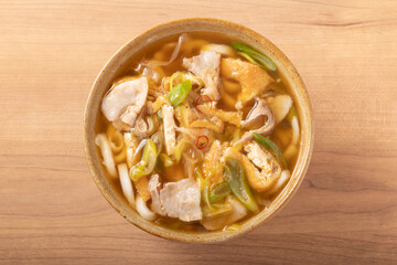 油あげ肉ネギうどん