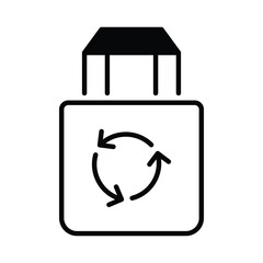 Tote Bag icon editable stock vector icon