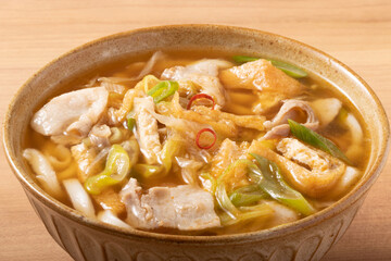 油あげ肉ネギうどん