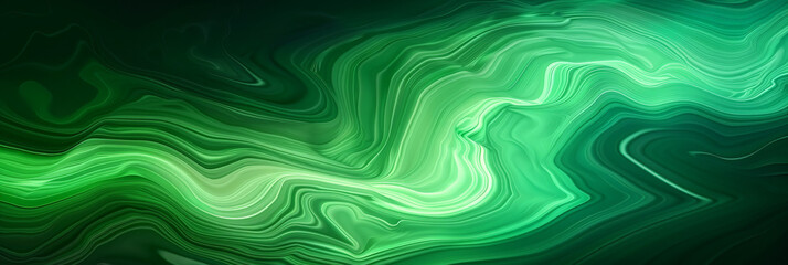 Abstract green background with wavy shapes and fluid lines, for digital art or web graphics. Abstract neon green waves marble texture