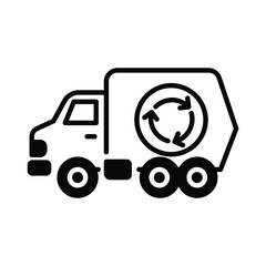 Garbage Truck icon editable stock vector icon