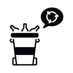 Glass Bin icon editable stock vector icon