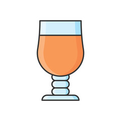 Color Line Irish Coffee vector icon