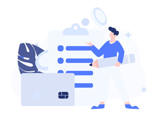 Internet financial management investment flat vector concept operation hand drawn illustration
