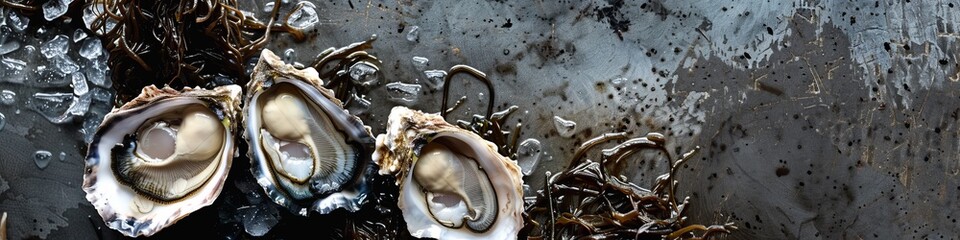 Naklejka premium oyster delicacy dish.