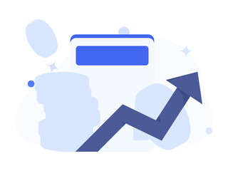 Internet financial management investment flat vector concept operation hand drawn illustration

