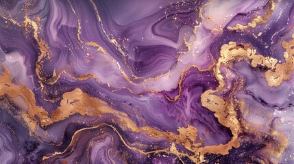 violet and gold marble background - obrazy, fototapety, plakaty
