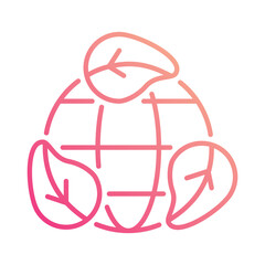 Green Earth icon editable stock vector icon