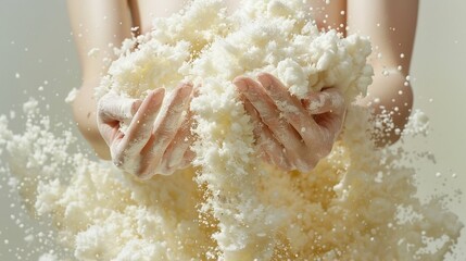 Fototapeta premium Artisan Pizza Dough Preparation