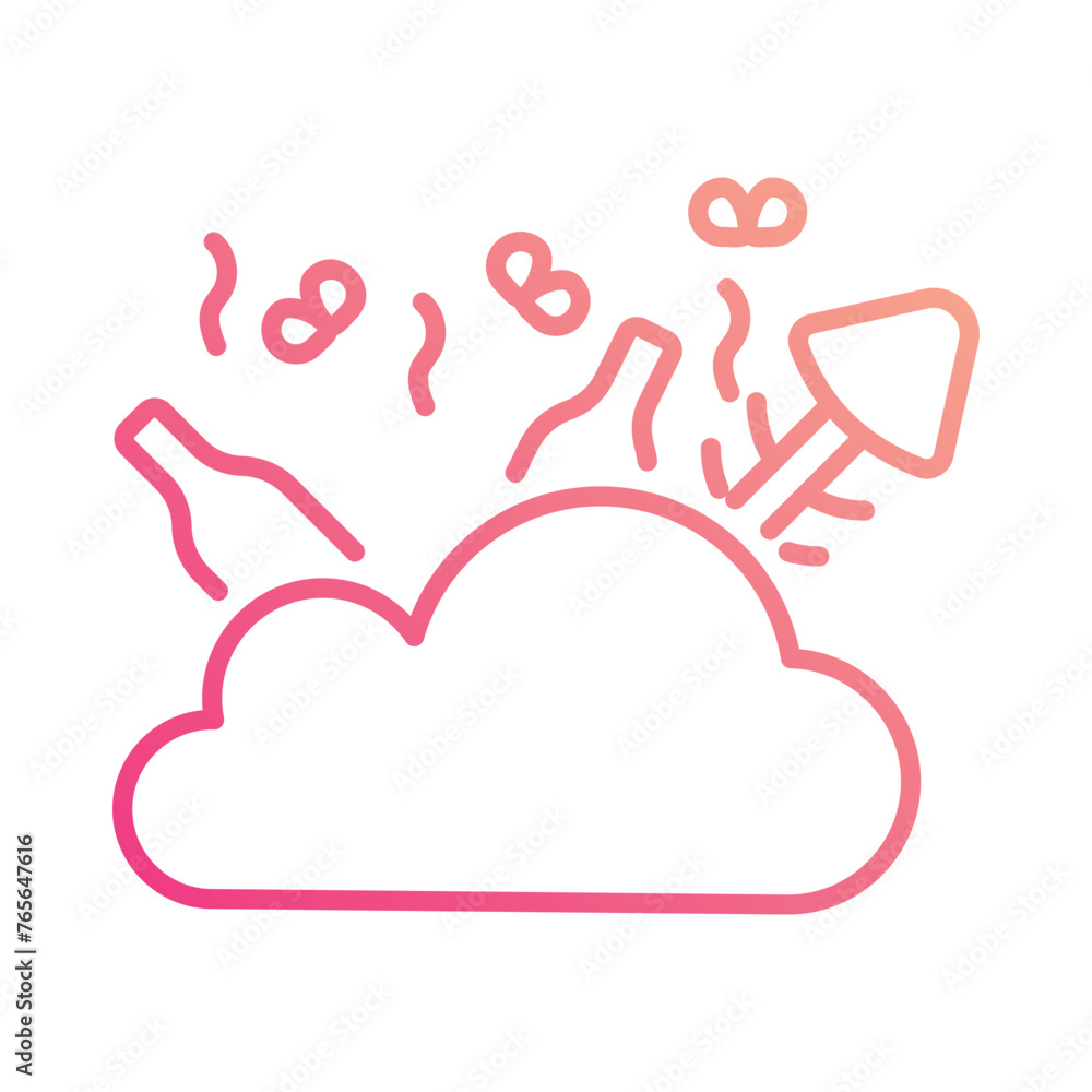 Sticker Waste  icon editable stock vector icon