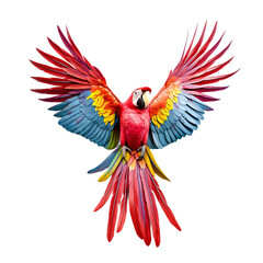 Fototapeta premium red winged macaw isolated on white