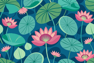 colorful-pattern-with-lotus-leaves-design .