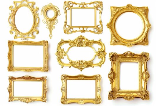 Set of Decorative vintage frames and borders set