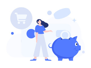 Internet financial management investment flat vector concept operation hand drawn illustration
