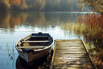 boat on the lake