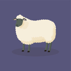 cute sheep vector flat illust...
